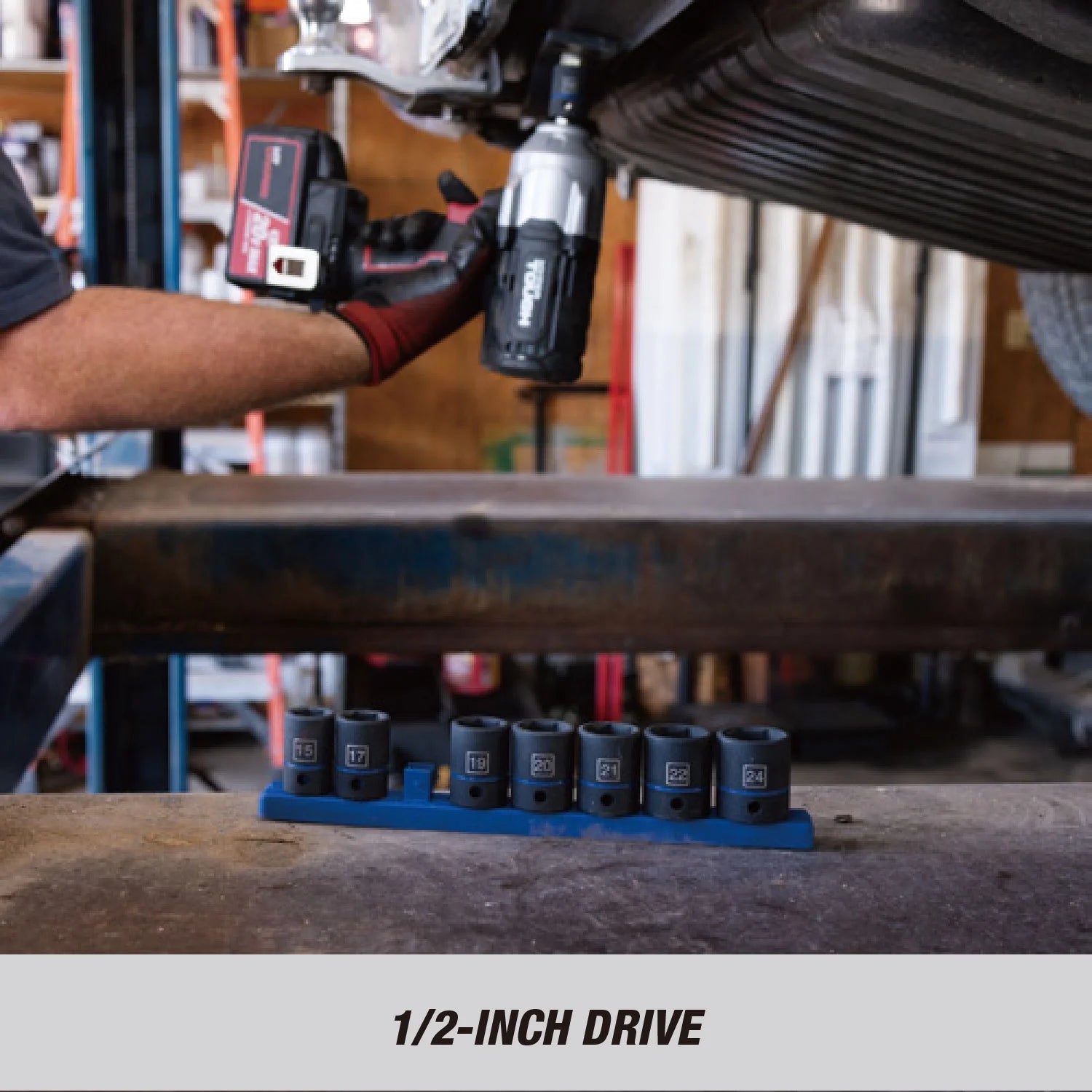 Hyper Tough 9-Piece 1/2-Inch Drive Metric Impact Socket Set (Mm)