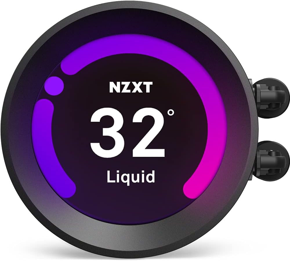NZXT Kraken Z53 RGB 240Mm - RL-KRZ53-R1 - AIO RGB CPU Liquid Cooler - Customizable LCD Display - Improved Pump - Powered by CAM V4 - RGB Connector - AER RGB 2 120Mm Radiator Fans (2 Included)