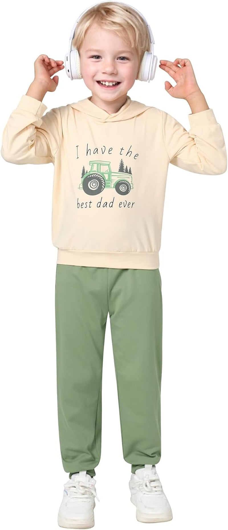 DISAUR Toddler Boy Summer Outfit Set - Cute Letter Printed Short Sleeve Tee & Pants 2PCS