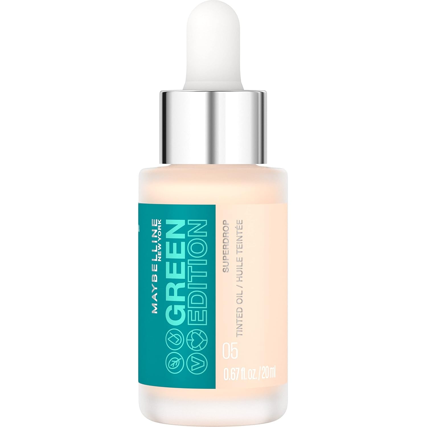 Maybelline Green Edition Superdrop Tinted Oil Foundation - Adjustable Natural Coverage with Jojoba & Marula Oil, 35ml