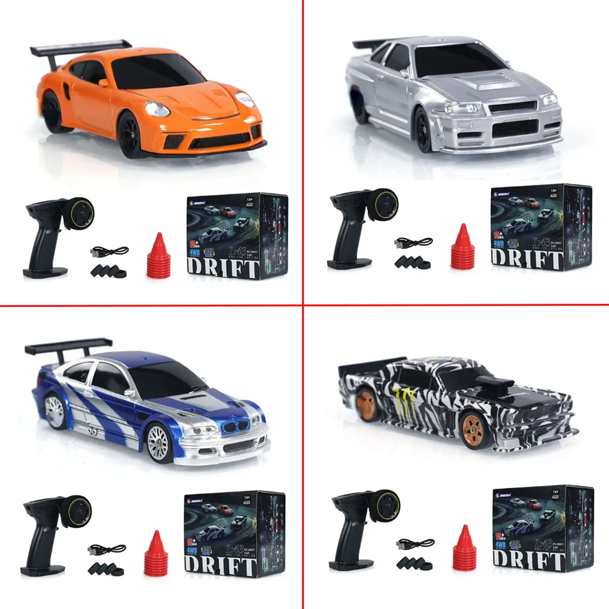 High-Speed 2.4G RC Drift Car - 1/43 Scale 4WD Remote Control Mini Racing Car - Perfect Gift for Boys!