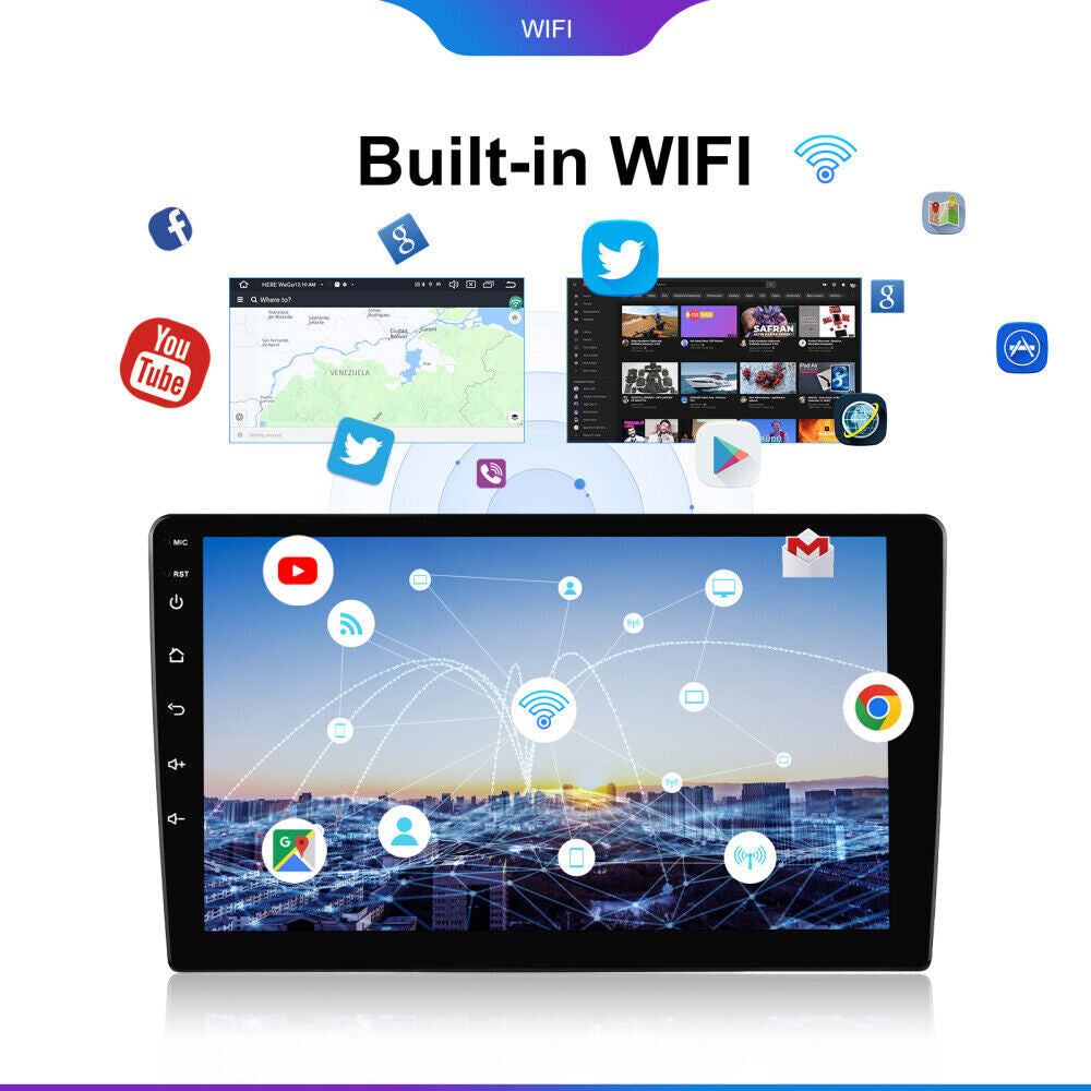 10.1'' 4+64GB Android 13 Car Stereo Radio 2Din IPS Carplay BT GPS Wifi Head Unit