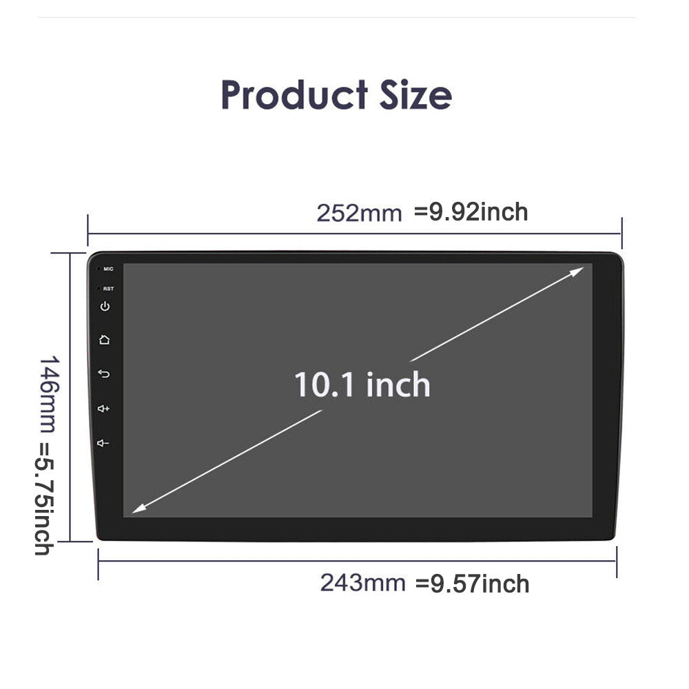 10.1'' 4+64GB Android 13 Car Stereo Radio 2Din IPS Carplay BT GPS Wifi Head Unit