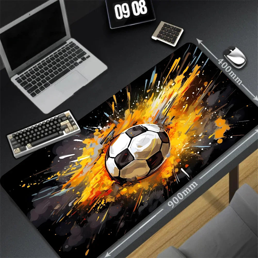 Large Anime Football Cartoon Mouse Pad - Custom Non-Slip Desk Mat for PC Gaming and Keyboard Use