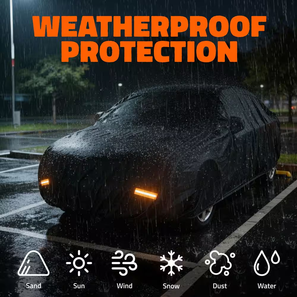 190 In. X 75 In. X 57 In. Extra Thick PVC Cotton Lined Heavy-Duty SUV Car Cover