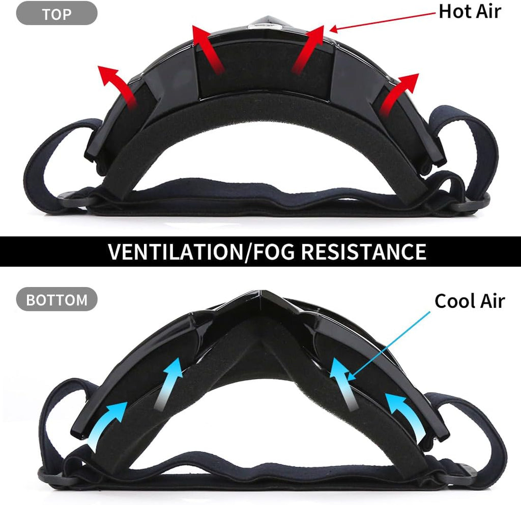 JAMIEWIN Offroad Motocross Goggles - Ultimate ATV, Dirt Bike & Motorcycle Eye Protection with Anti-UV, Dustproof & Anti-Fog Lenses for All Ages!