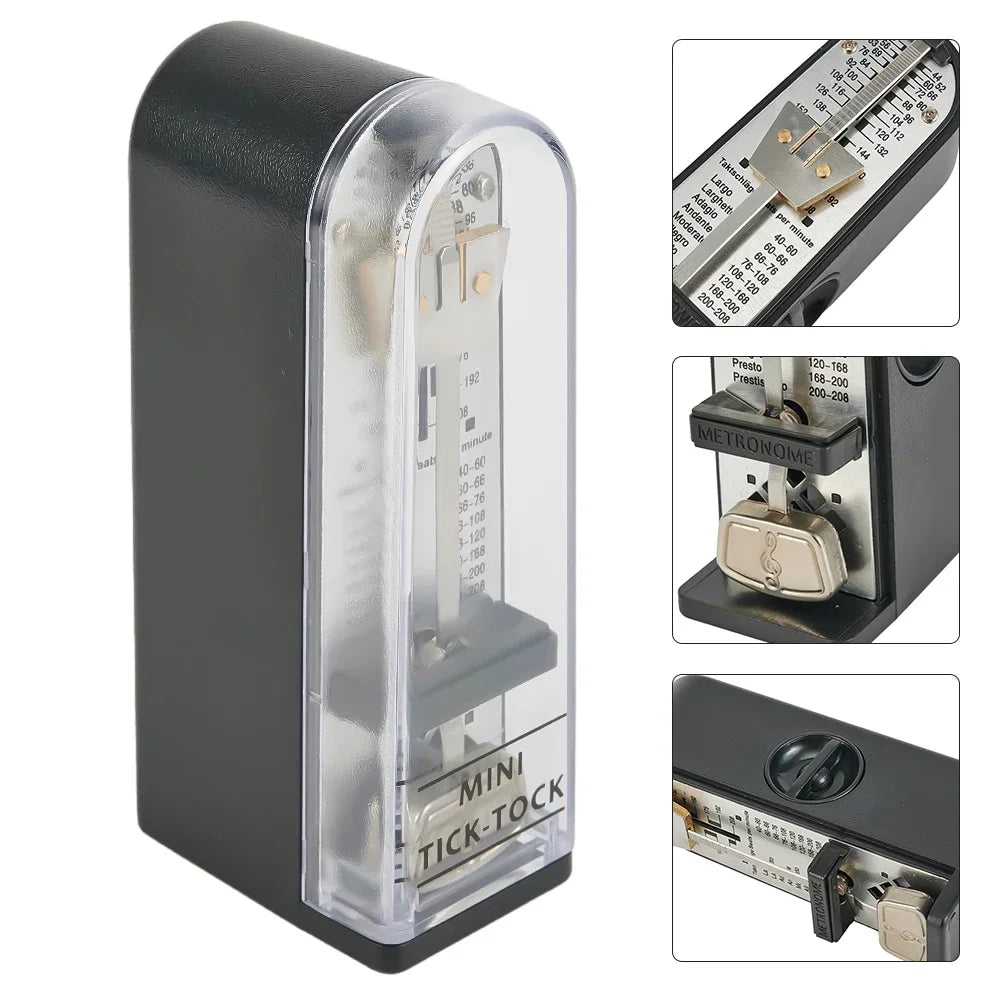 New Universal Mechanical Metronome Portable Mini Metronome for Piano Guitar Violinukulele Bell Ring Rhythm Pendulum Metronome