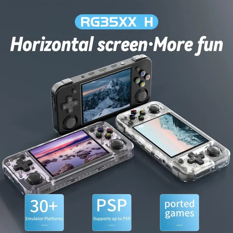 ANBERNIC RG35XX H Handheld Game Console Linux 3.5 Inch IPS Screen H700 Retro Video Games Player 3300Mah 64G 5528 Classic Games