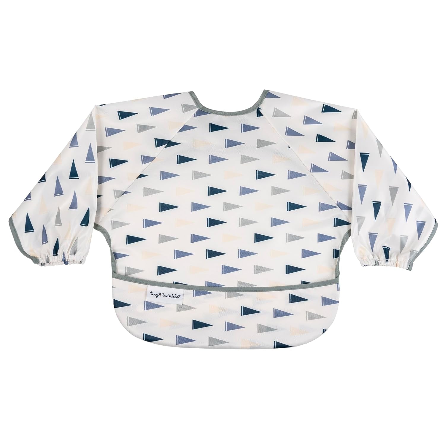Tiny Twinkle Long Sleeve Bib for Babies & Toddlers | Waterproof Smock Bib for Eating | Machine Washable & Mess-Proof Feeding Essentials | Newborn Shower Gift (Dinosaur, 2-4Y)
