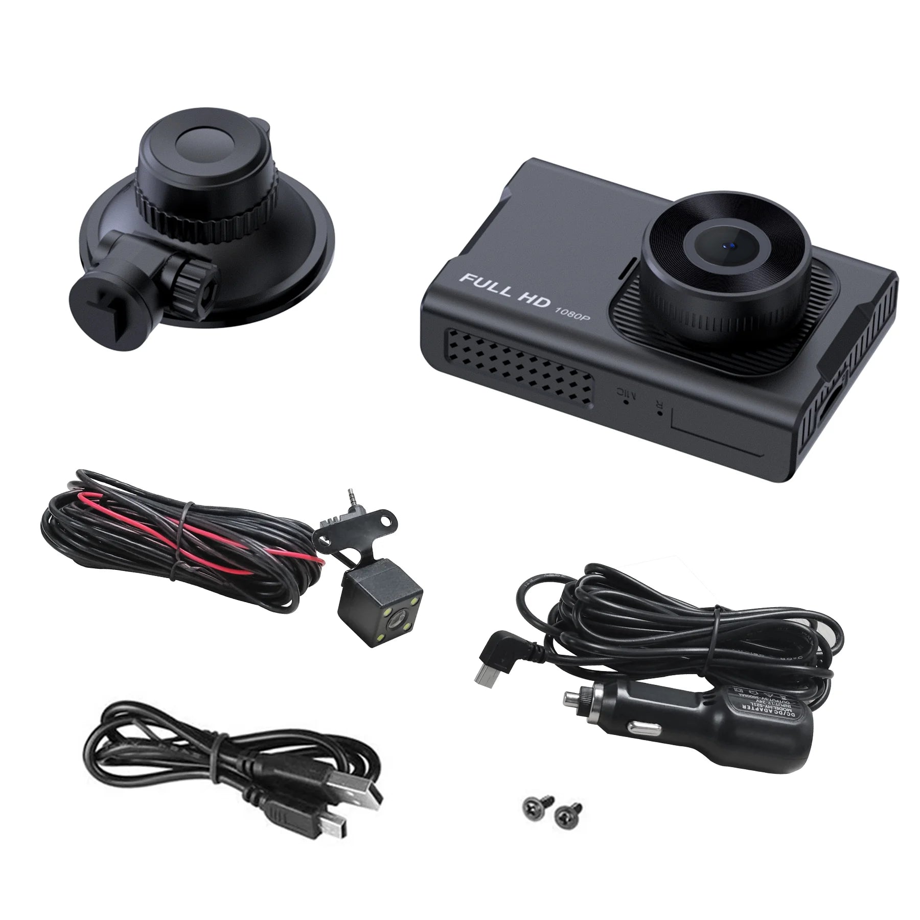 Open Box NEXPOW Dash Cam Front and Rear, 1080P Full HD Dash Camera, Dashcam with Night Vision, Car Camera with 3-Inch LCD Display, Parking Mode, G-Sensor, Loop Recording, WDR