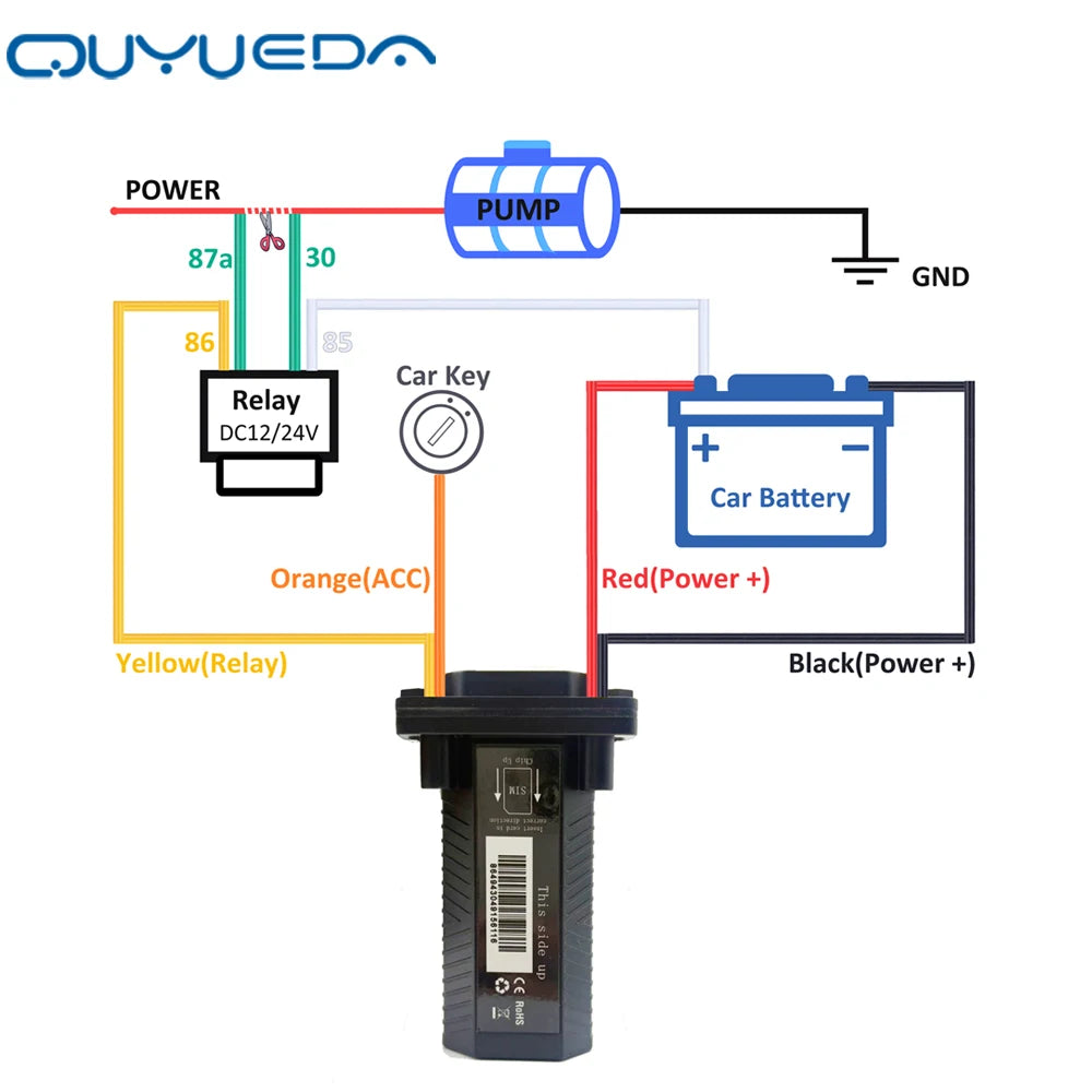 Waterproof Mini 4G Car GPS Tracker with One Year Sim Card Anti-Theft Motorcycle Tracking Device Geo-Fence Vehicle Locator Fleet