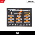 1/4 In. Drive Micro Bits Mechanics Tool Set in Foam Storage Tray (105-Piece)
