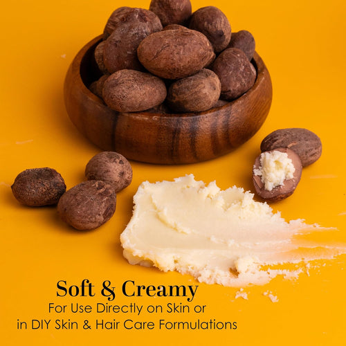 100% Pure Unrefined African Shea Butter – Deep Moisturizer for Skin, Hair & Scalp | Ideal for DIY Body Butter, Lip Balm & Soap Base | Smoky Scent (1 Lb Block)