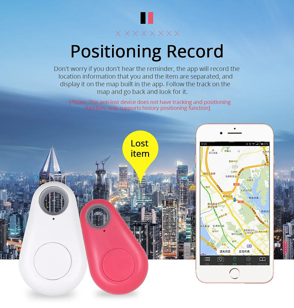 Mini GPS Tracker for Kid Dog Pets Key Finder Bluetooth Anti-Lost Alarm Smart Wireless Child Bag Wallet Finder Locator
