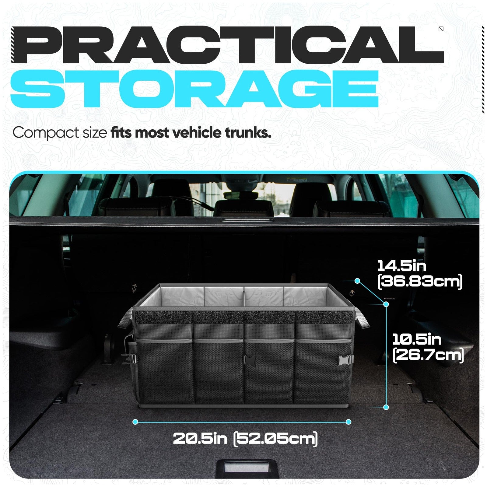 Fortem Collapsible Car Trunk Organizer and Storage Solution