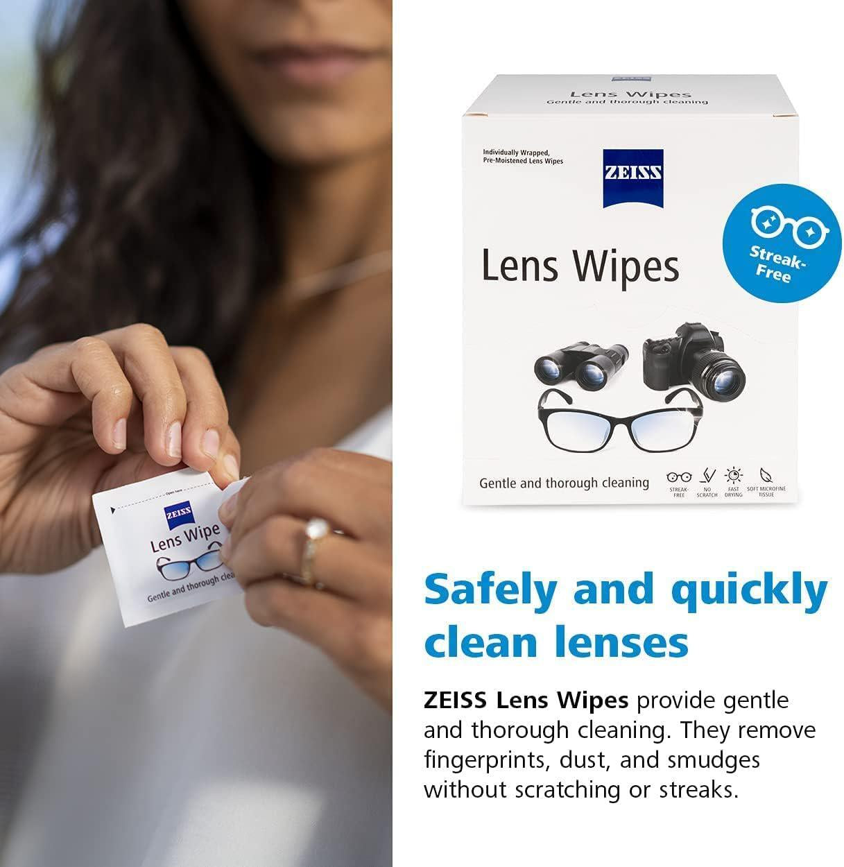 Lens Cleaning Wipes, Pre-Moistened, 600 Count