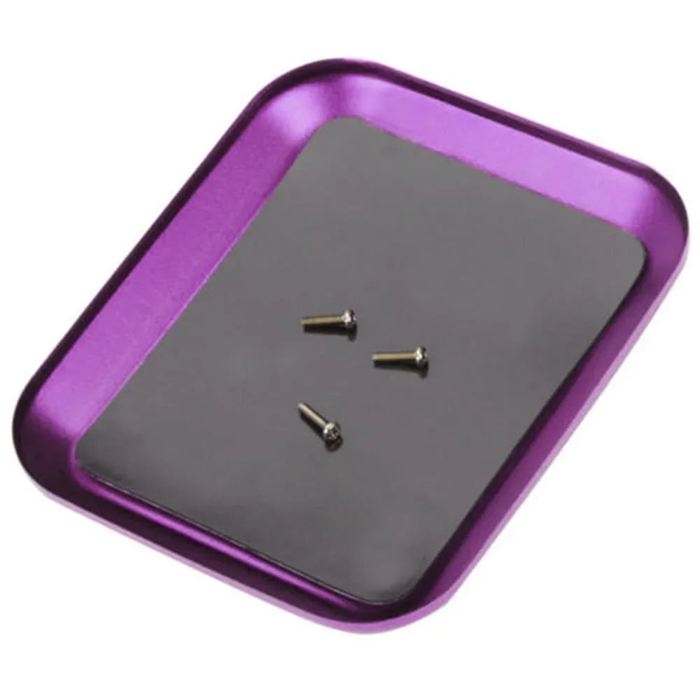Aluminium Alloy Magnetic Screw Tray for RC Car Repair - Compatible with Axial SCX10, D90, and D110 Models