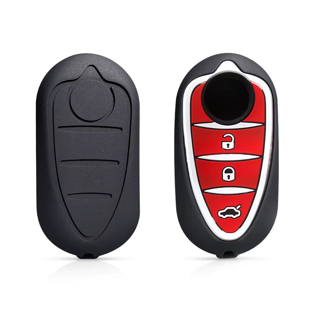 Silicone Key Cover Holder for Alfa Romeo Models: Giulietta, Myth Junior, 4C, Mito, 159, GTO, and GTA - Remote Control Accessory