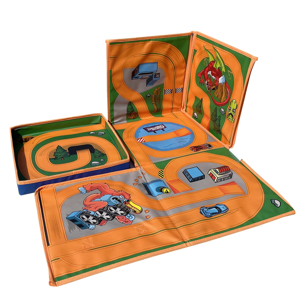 Hot Wheels Zipbin 300-Car Storage Cube and Playmat - Durable Toy Organizer