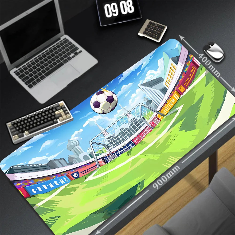 Large Anime Football Cartoon Mouse Pad - Custom Non-Slip Desk Mat for PC Gaming and Keyboard Use