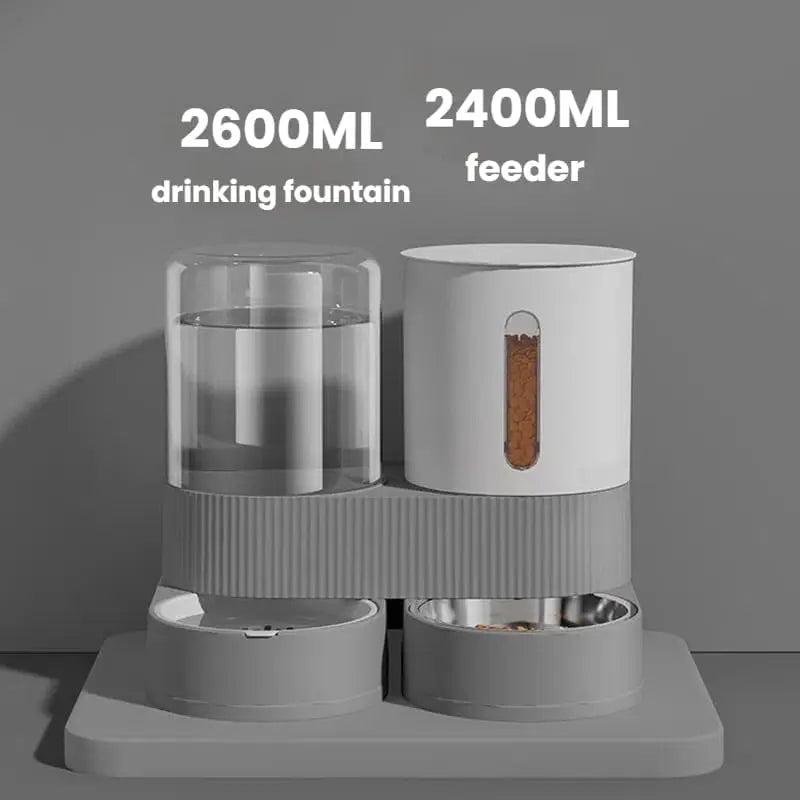 Automatic Pet Feeder and Water Dispenser Bowl with Dual Functionality for Dogs and Cats, Easy to Clean and Durable Design