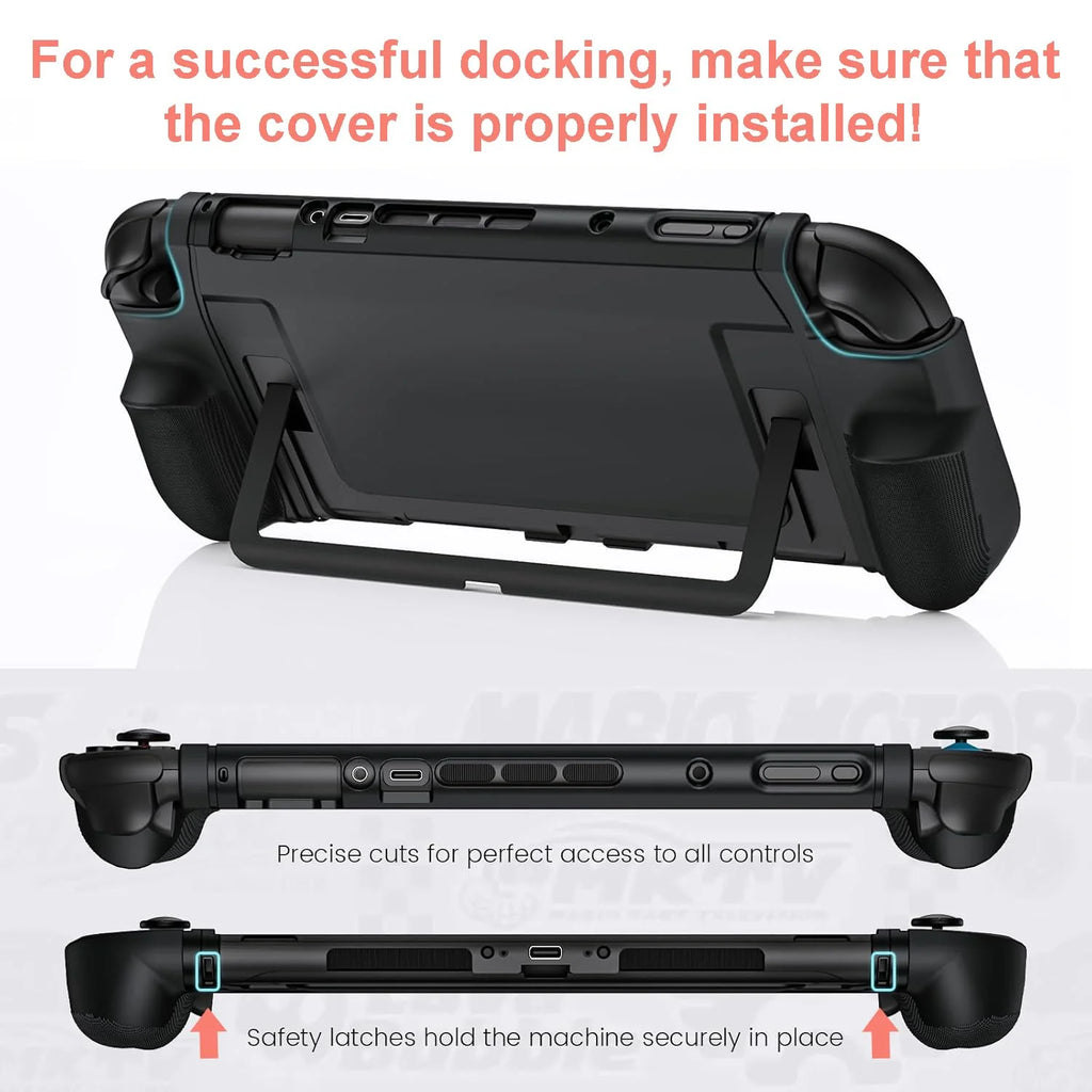 TPU Protective Case with Enhanced Grip for Switch 2 Games Console - Anti-Slip Handle Cover and Accessories