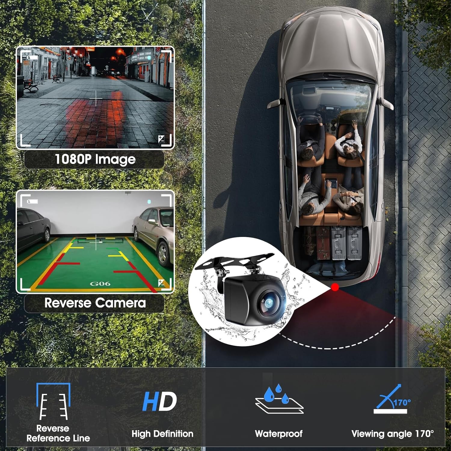 7-Inch Wireless CarPlay Stereo System with Backup Camera, Bluetooth, and GPS Compatibility for All Vehicles