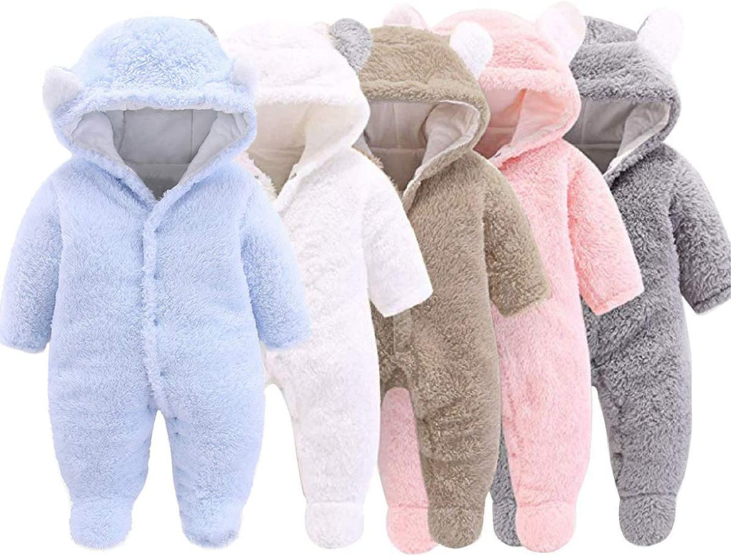 XMWEALTHY Unisex Baby Clothes Winter Coats Cute Newborn Infant Jumpsuit Snowsuit Bodysuits Registry for Baby Essentials Stuff
