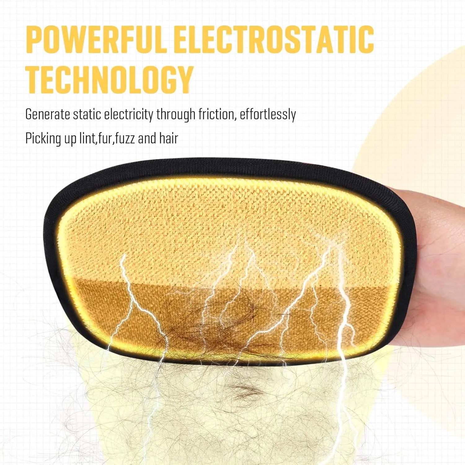 Electrostatic Pet Grooming Glove for Cats and Dogs - Reusable Hair Removal Tool