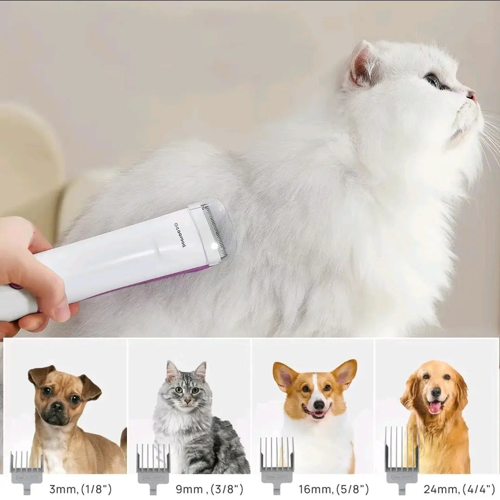 Geoorood Pet Grooming Vacuum and Brush System for Effective Shedding and Hair Removal for Dogs and Cats