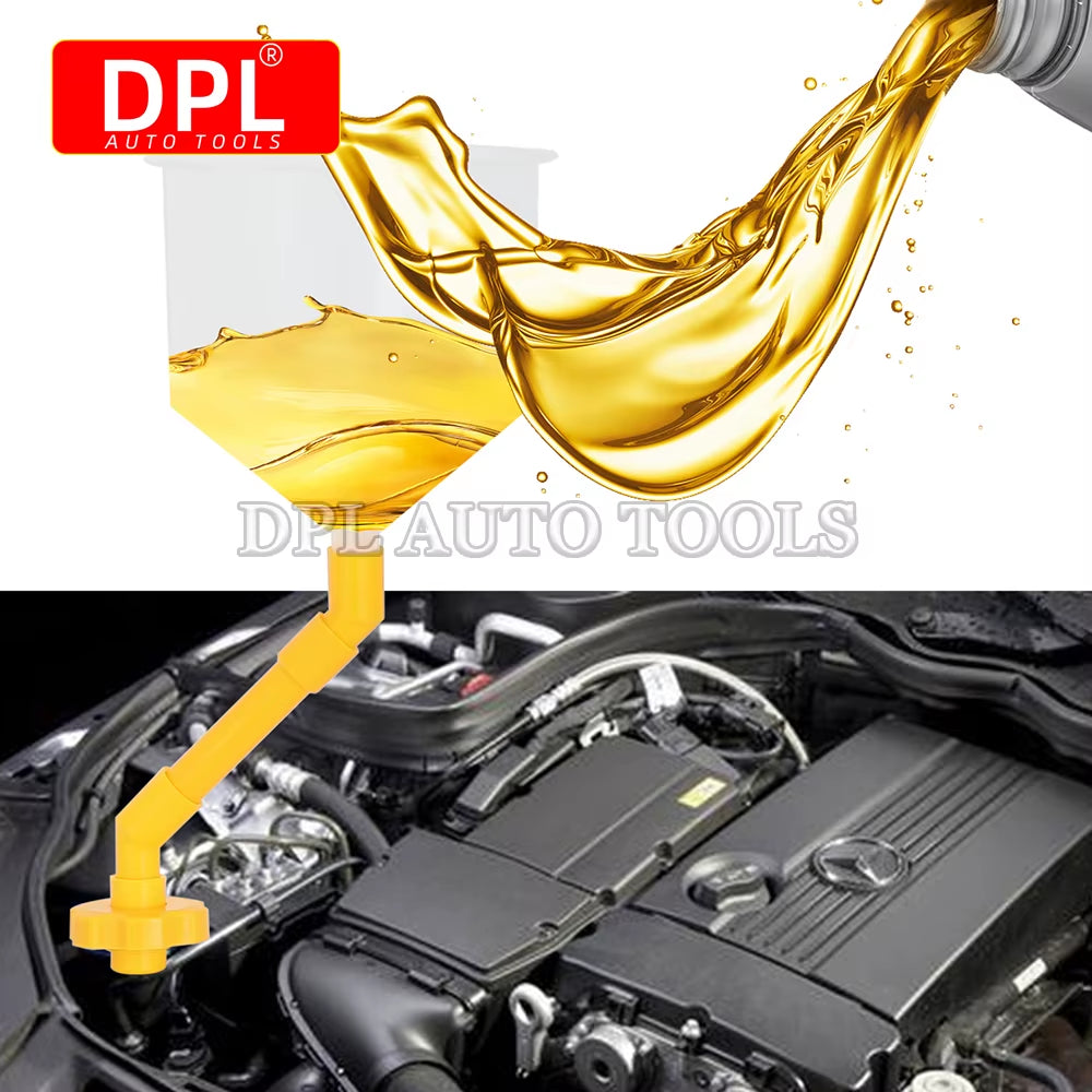 15-Piece Universal Vehicle Oil and Coolant Filling Kit with Spill-Proof Funnels and Spouts