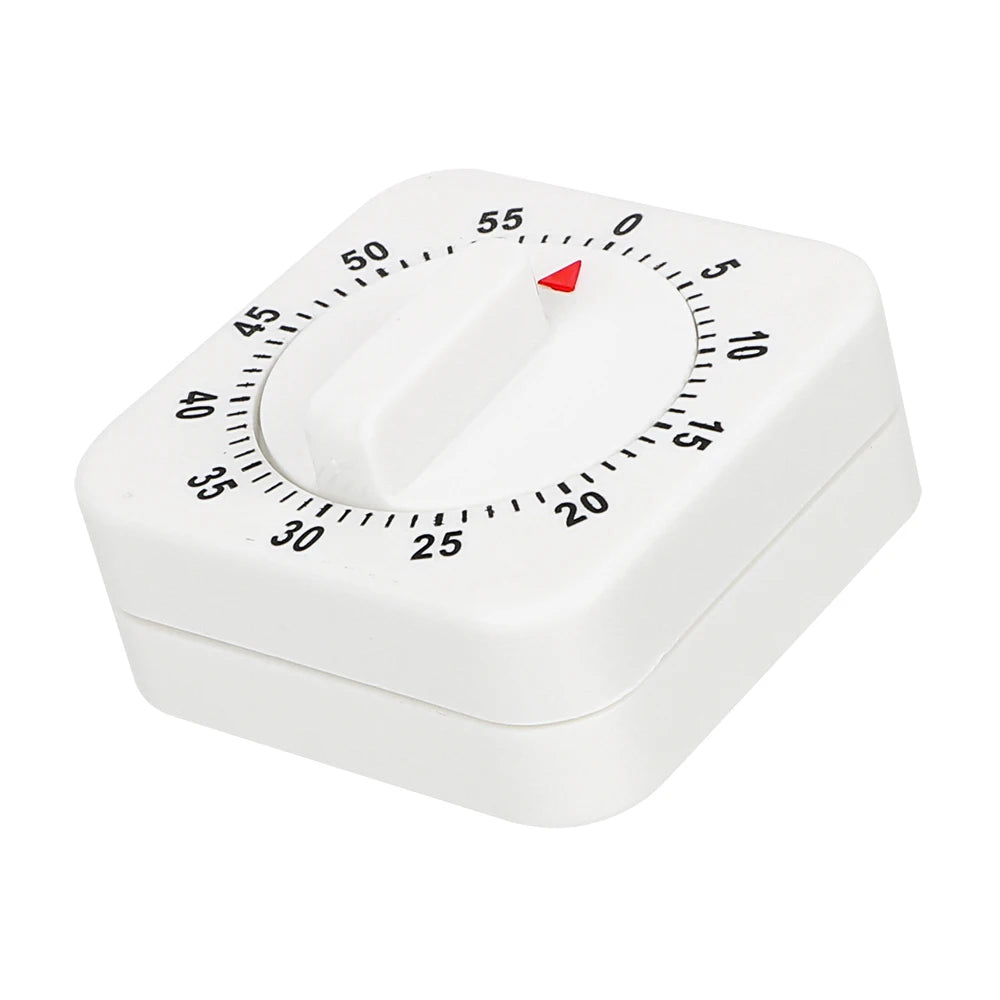 Cooking Tools Countdown Alarm Reminder Kitchen Tools 60 Minutes Kitchen Timer White Square Mechanical Timer