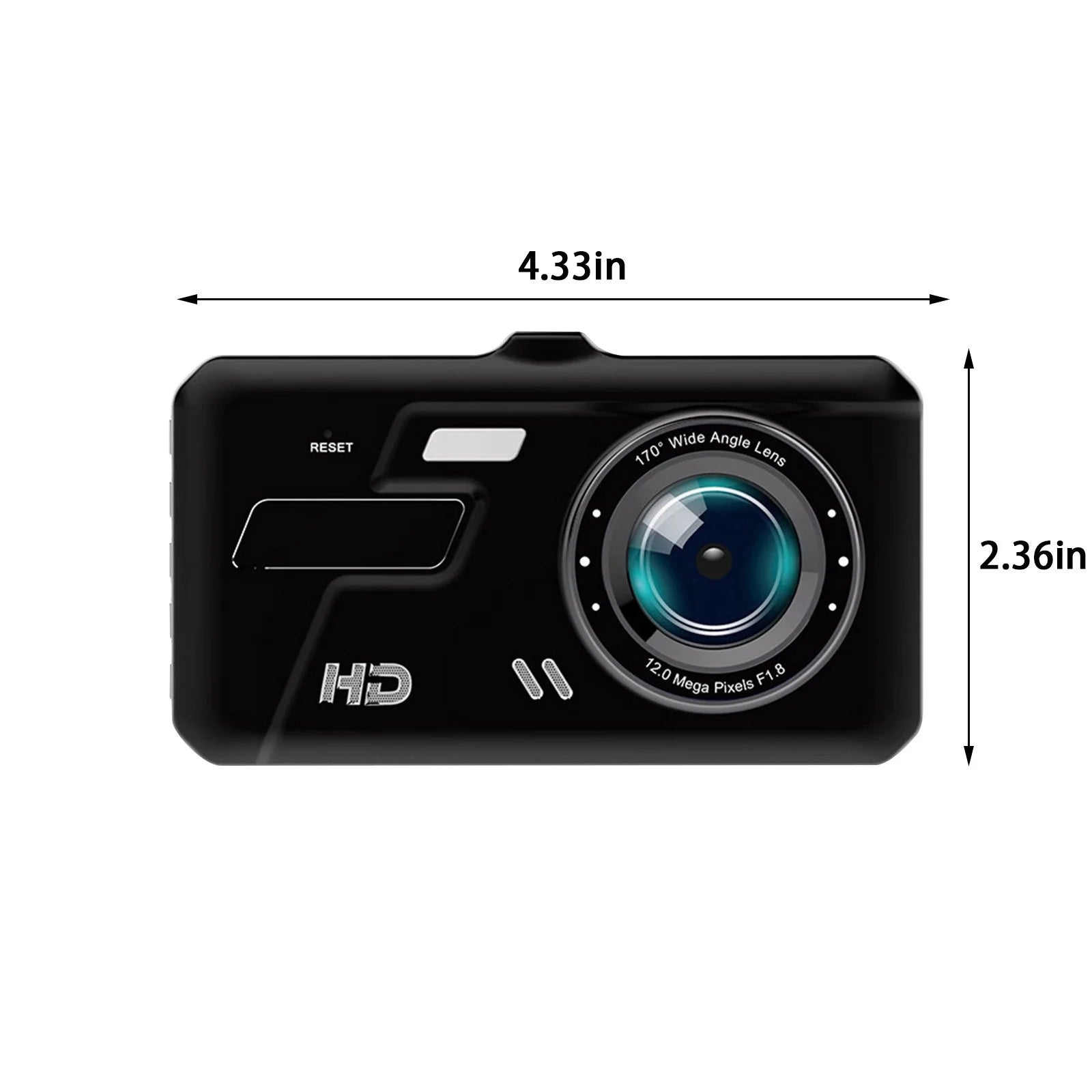 Dash Cam Front and Rear, Harpi Dash Camera for Cars, HD 1080P Backup Camera Driving Hitch Rear View Observation Systems