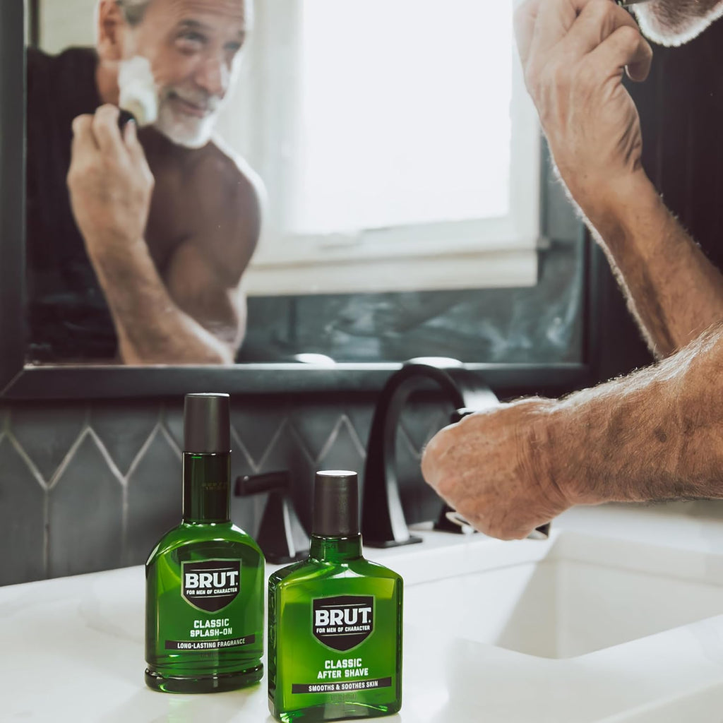 Brut Splash-On Original Fragrance - Bold & Masculine Cologne for Men - Long-Lasting Scent with Spicy Woods, Floral, and Citrus Notes - 7 Oz