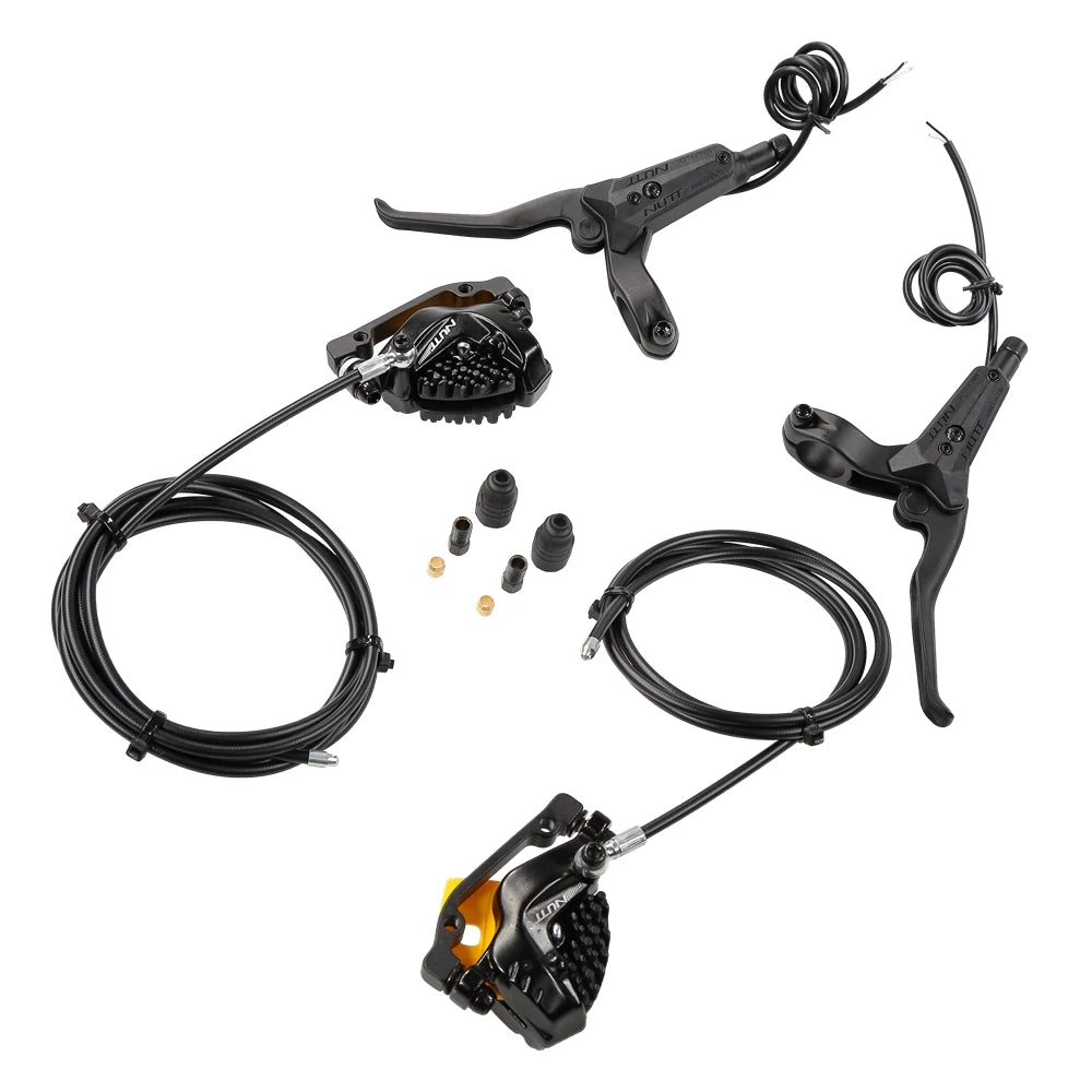 Upgraded NUTT 4-Piston Hydraulic Disc Brake Kit Only for VSETT 10+ 10 plus VSETT10 Oil Brake Set Electric Scooter EH-M218 MACURY