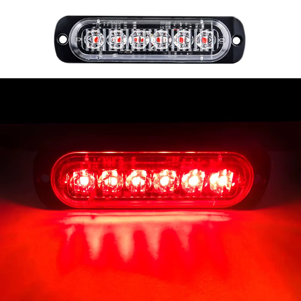 6LED Warning Light LED Trailer Lights Truck Side Indicator Lights Car Grille Malfunction Light Bar SUV Motorcycle Ships Beacon