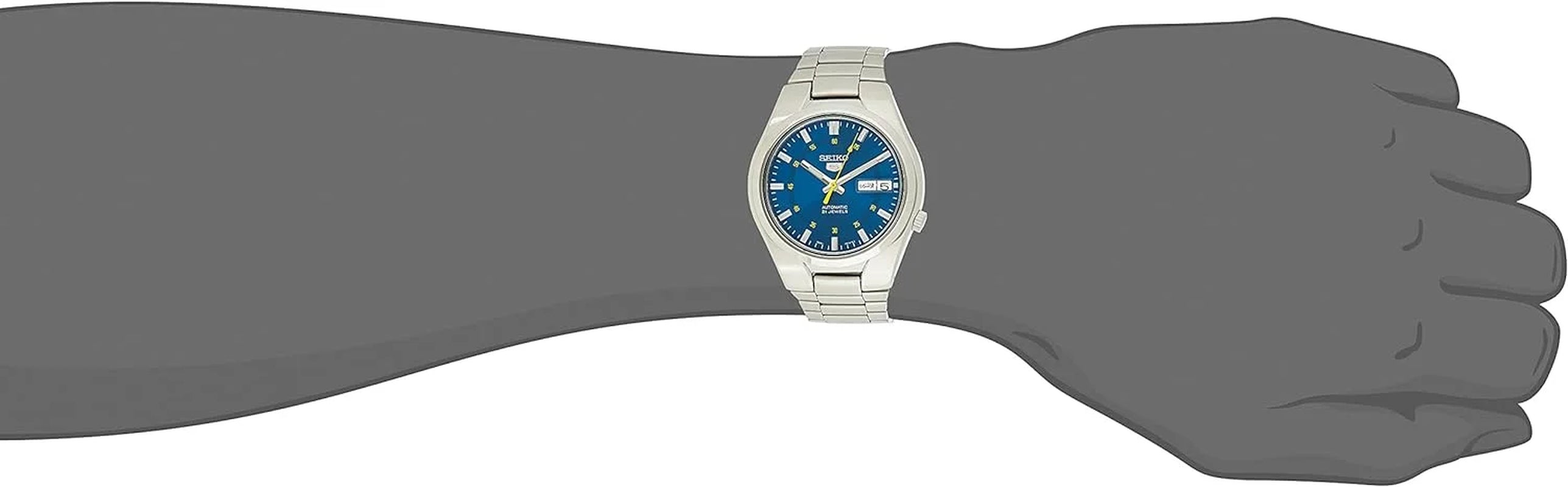 Seiko Men'S 5 Automatic SNK615K Blue Stainless-Steel Automatic Dress Watch