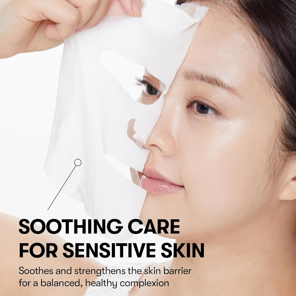 VT COSMETICS CICA Daily Soothing Mask - 30 Sheets of Hydrating & Moisturizing Facial Masks with Centella Asiatica & Hyaluronic Acid for Instant Calm, Glow, and Soft Skin - Korean Skincare Essential