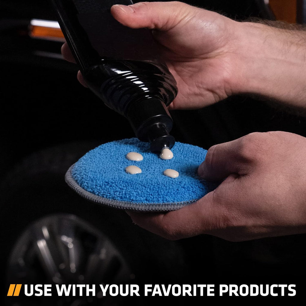 Viking 6-Pack Microfiber Car and Tire Wax Applicator Pads - 5" Blue/Grey Cleaning Pads