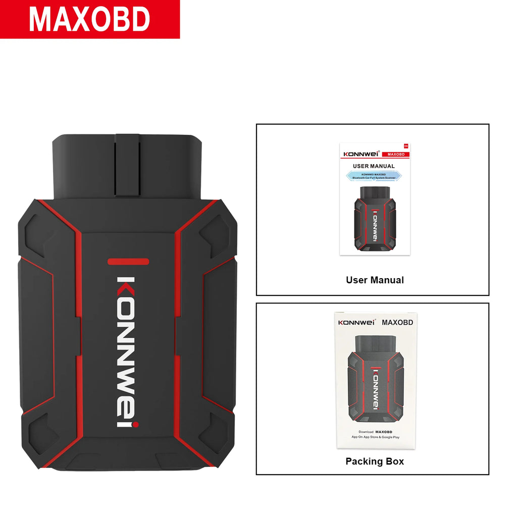 KONNWEI MAXOBD Full System OBD2 Scanner Bluetooth 5.2 Car Diagnostic Tool for Engine/Transmission/Abs/Airbag Code Reader