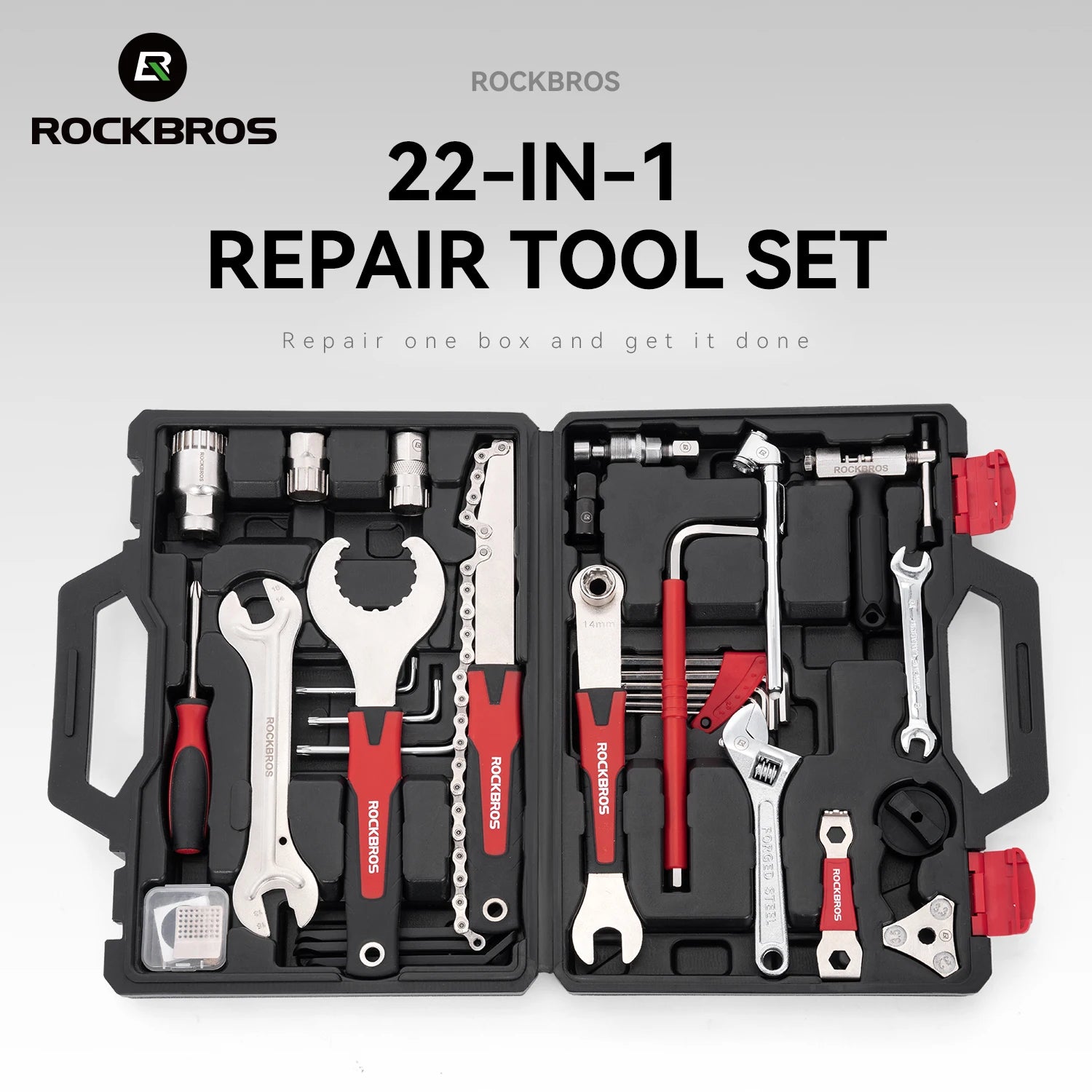 ROCKBROS Bicycle Repair Tool Kits 44 in 1 Professional Bike Multifunction Repair Tools Key Set Cycling Tools