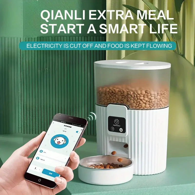 Automatic Pet Feeder with WiFi Remote Control for Cats and Dogs