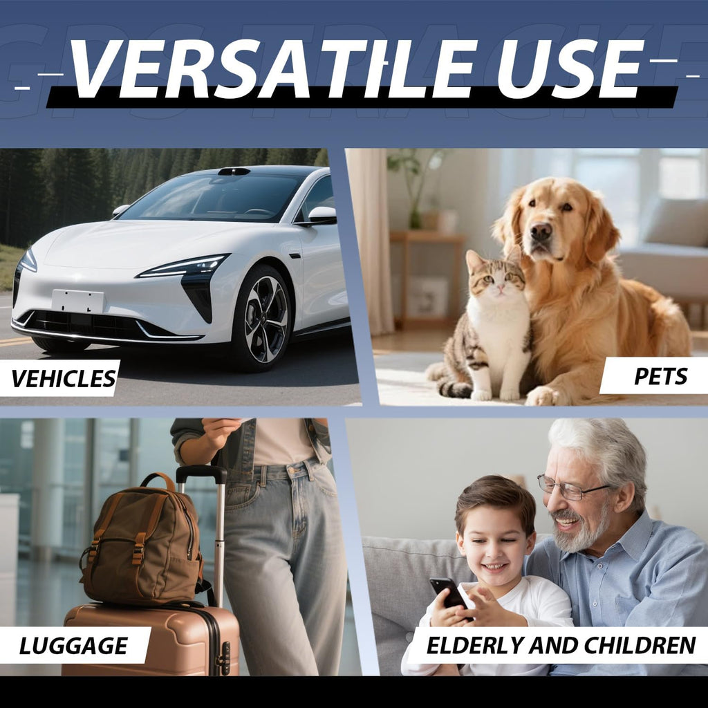 Mini GPS Tracker for Vehicles,Tracker Device for Vehicles No Subscription No Monthly Fee Car Tracker Magnetic Real-Time Tracking for Cars Kids Dogs