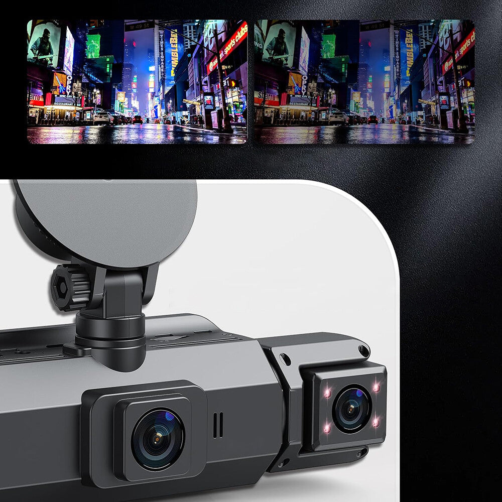 360 Degree View 4 Channel Dash Cam Front and Rear inside Left Right, Dash Camera