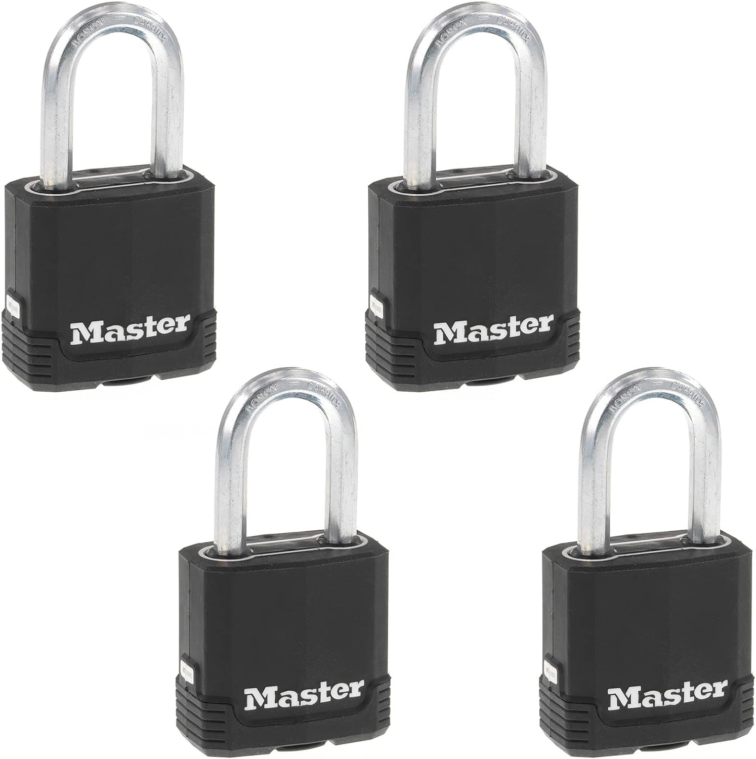 Master Lock Magnum Heavy Duty Outdoor Padlock - Weather Resistant & Cut Safe Shackle - Perfect for Fences, Gates, and Sheds - 2 Pack (M115XTLF) - Black