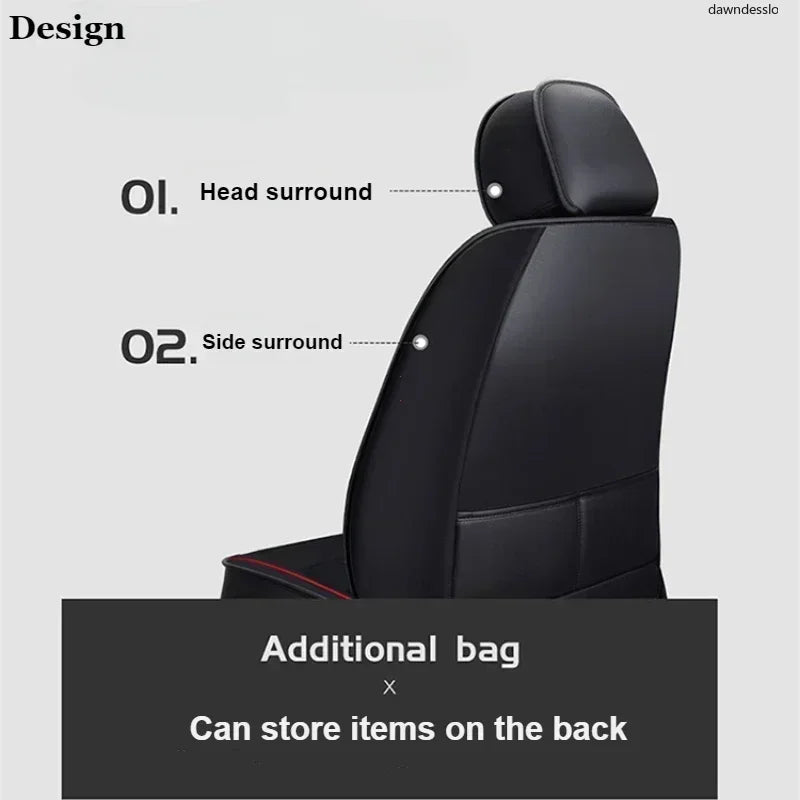 PU Leather Auto Seat Covers for Front Split Bench - Universal Fit for Cars and SUVs - All-Season Protection