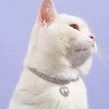Heart-Shaped Artificial Diamond Pet Collar - Elegant Accessory for Cats and Dogs