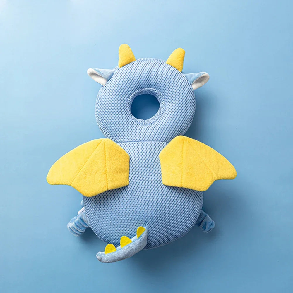 Cute Cartoon Baby Head Protector Backpack Pillow - Soft Cotton Cushion for Safe Crawling and Walking