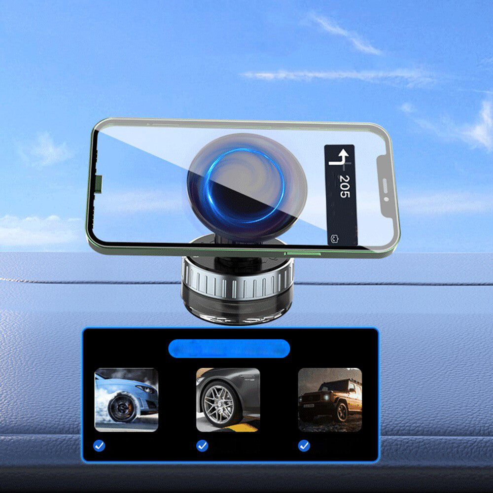 Magnetic Vacuum Car Phone Holder and Wall/Table Mount for MagSafe Compatibility