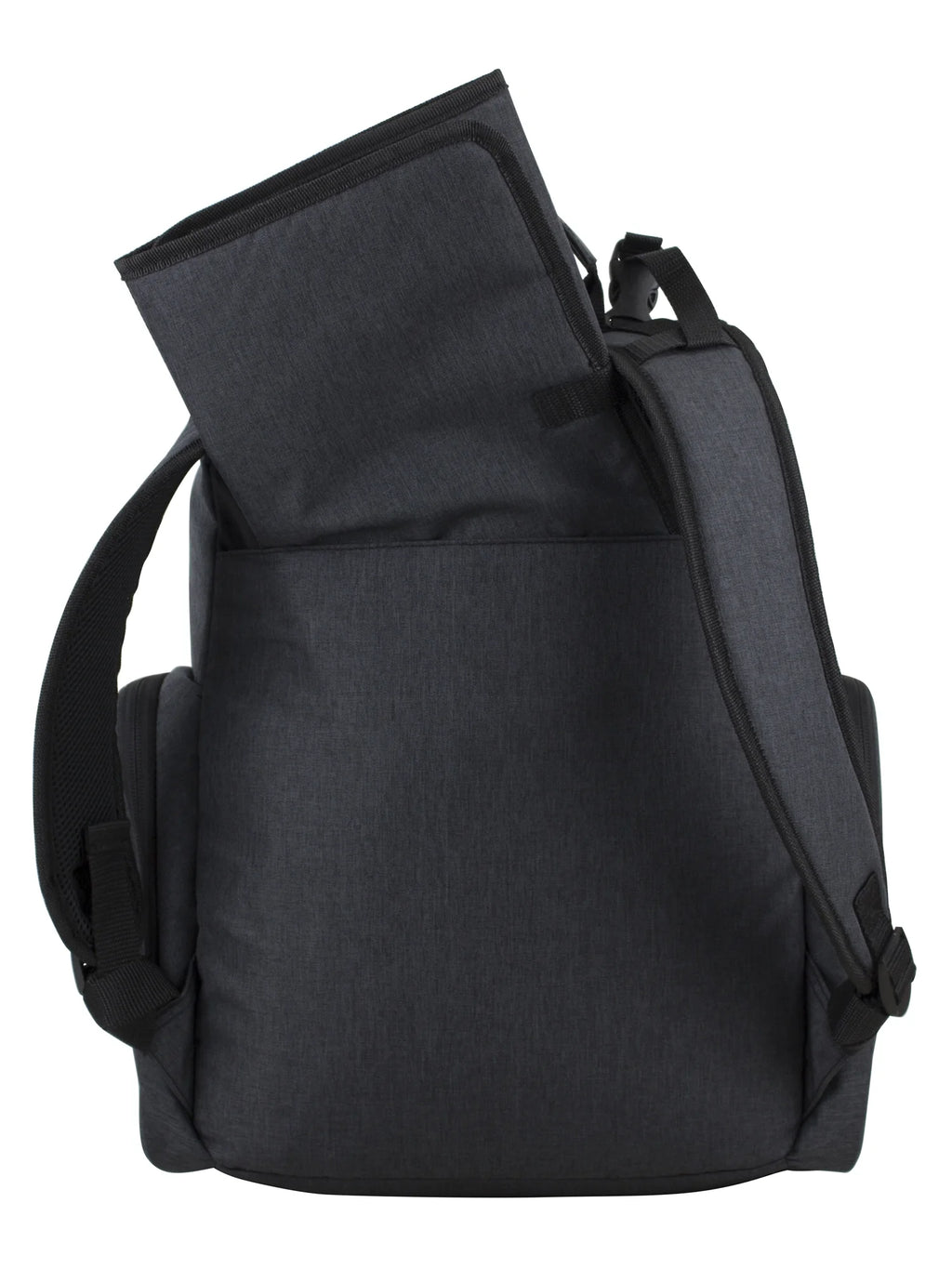 Eastsport Wooster St. Diaper Backpack, Large Capacity, Dark Grey with Changing Pad, Stroller Straps, and Insulated Pockets